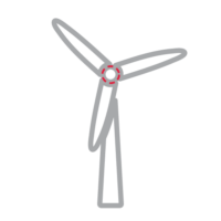 可再生能源风车图标